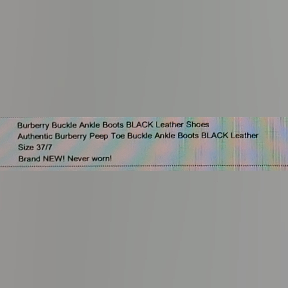 NEW! Burberry Peep Toe Boots - Picture 11 of 11